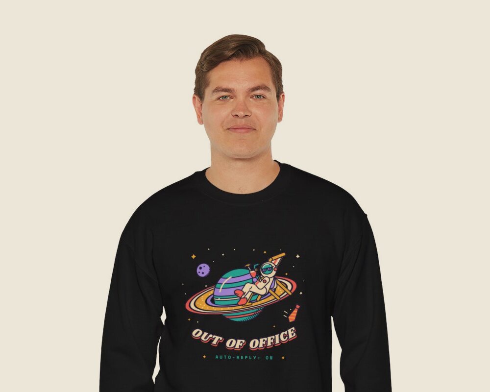 Out of Office on a crewneck